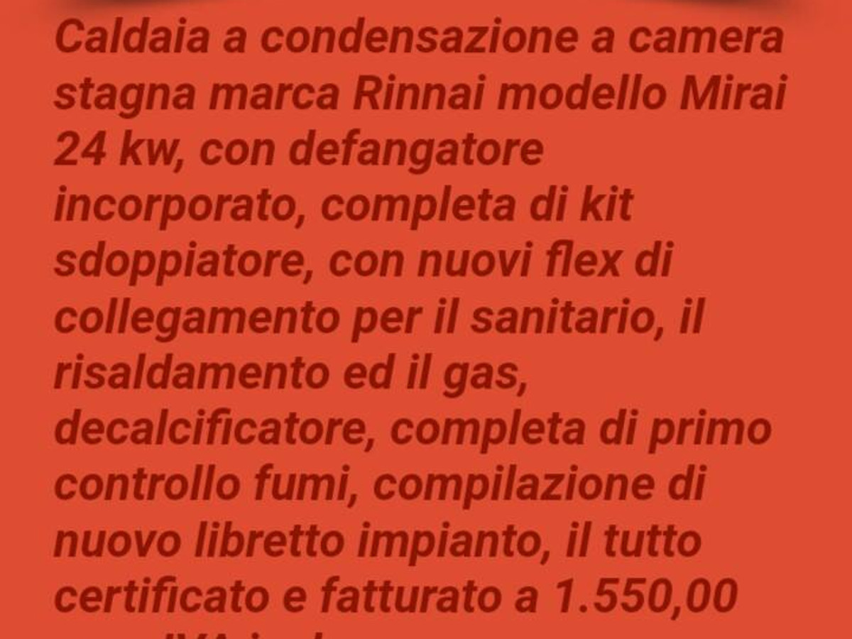 OFFERTE DI PRIMAVERA... (CALDAIE A CONDENSAZIONE)...